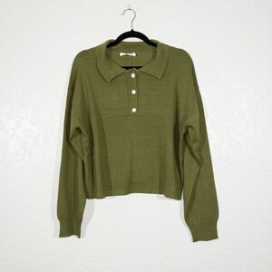 New Double Zero Green Collared Top and Shorts Lounge Set Size Small